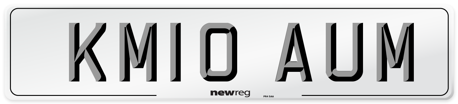 KM10 AUM Number Plate from New Reg